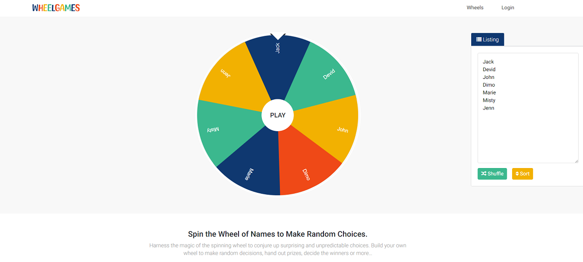 Random wheel